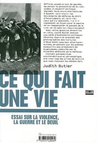 Ce qui fait une vie - Essai sur la violence, la guerre et le deuil - Judith Butler