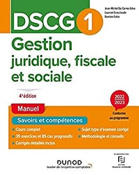 DSCG1 Gestion juridique, fiscale et sociale - Manuel 2022/2023 (2022-2023) Jean-Michel Do Carmo Silva (2023)