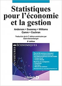 Statistiques pour l'économie et la gestion - David R. Anderson, Dennis J. Sweeney, Thomas A. Williams - 5e édition (2015)