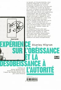 Expérience sur l'obéissance et la désobéissance à l'autorité - Stanley MILGRAM