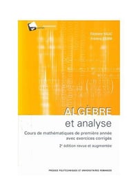 Algèbre et analyse - Stéphane Balac, Frédéric Sturm (2003)
