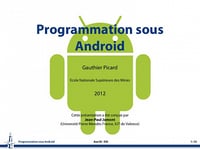 Programmation sous Android - Gauthier Picard
