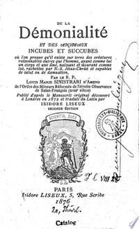 De la Démonialité et des Animaux Incubes et Succubes - Ludovico Maria Sinistrari (1876)