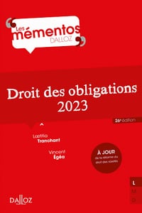 Droit des obligations 2023 - Laetitia Tranchant, Vincent Égéa (2022)