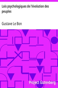 Lois psychologiques de l'évolution des peuples