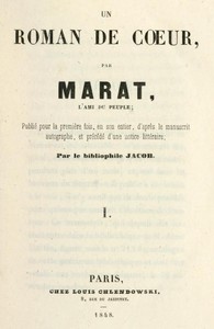 Les aventures du jeune Comte Potowski, Vol. 1 (of 2): Un roman de coeur par Marat, l'ami du peuple