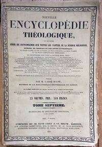 L’Encyclopédie Théologique de l’Abbé Migne. 2ème série (53 Volumes)