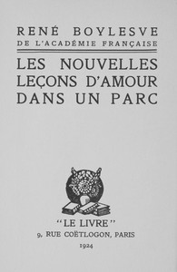 Les nouvelles leçons d'amour dans un parc