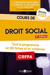 Cours de droit social 2023: Tout le programme en 80 fiches et en schémas - Collectif (2022