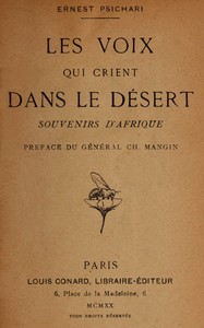 Les voix qui crient dans le désert : $b souvenirs d'Afrique