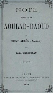 Note concernant les Aoulad-Daoud du Mont Aurès (Aourâs)