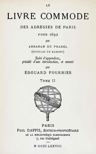 Le livre commode des adresses de Paris pour 1692, tome 2/2