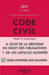Code Civil Français 2017 Dalloz [Complet]