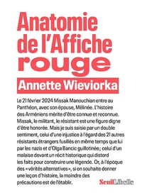 Anatomie de l'Affiche rouge - Annette Wieviorka (2024)