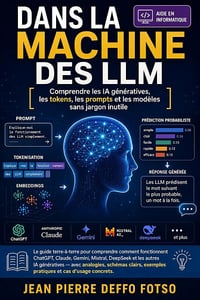 Jean Pierre Deffo Fotso - Dans la Machine des LLM Comprendre les IA génératives, les tokens, les prompts et les modèles sans jargon inutile (2026)