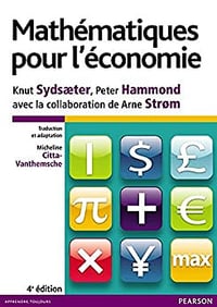 Mathématiques pour l'économie OCR (livre + solutionnaire) - Knut Sydsæter
