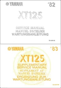 Manuel d'atelier Plus Supplement au Manuel d'atelier - YAMAHA.XT125.Type12V.25A.82.83