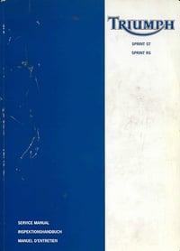 Manuel d'atelier pour TRIUMP Sprint ST et Sprint RS de 1999 a 2001