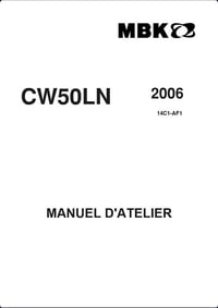 Manuel D'Atelier YAMAHA CW50LN Bws MBK Booster Type14C1 - 2006