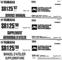 Manuel d'atelier Plus Supplement au Manuel d'atelier Plus Catalogue de pieces detachées - YAMAHA.SR125.Type3MW.97.00.MULTi
