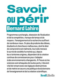 Savoir ou périr - Bernard Lahire (2025)